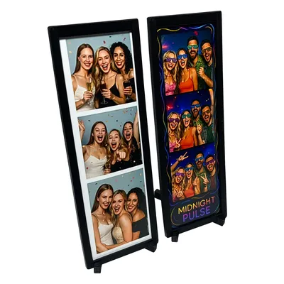 Produktbild von Fotostreifen Halter - 2er Set - Schwarz - Fotohalter minimalistisch Ständer