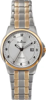 Produktbild von Dugena 4460915 Damen-Armbanduhr, Titan-Gehäuse, Metall-Armband