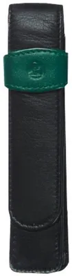 Produktbild von Pelikan TG 12, Weiches Federmäppchen, Leder, Schwarz, Grün, Einfarbig, Erwachsener