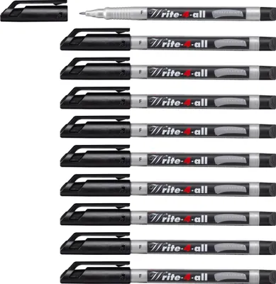Produktbild von STABILO Permanent-Marker - Write-4-all - fein - 10er Pack - schwarz