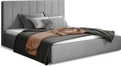Produktbild von Bett mit Bettkasten 160x200cm Grau