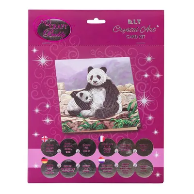 Produktbild von Crystal Art Card Panda 18x18cm