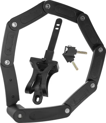 Produktbild von ZIEGER Fahrradschloss Fold 650 - Kompaktes Faltschloss mit 5 mm Stahlgliedern & Halterung