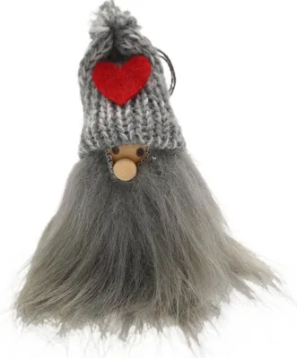 Produktbild von Weihnachtliche Hängefigur Langbart-Weihnachtsmann Grau