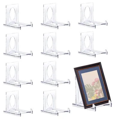 10 Acryl-Displayständer, durchsichtig, verstellbar, 5×6,5×5,5 cm