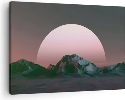 Produktbild von Bild auf Leinwand - Leinwandbild - Einteilig - Landschaft Berge Sonne - 70x50cm - Wand Bild - Wanddeko - Wandbilder - Leinwanddruck - Bilder - Wanddekoration - Leinwand bilder - AA70x50-4320
