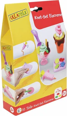 Produktbild von Creathek Knet-Set Eiscreme, 10 Teile