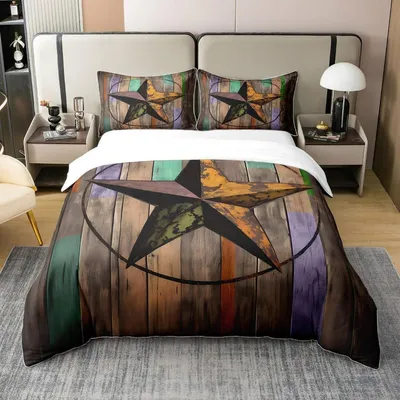Produktbild von Bettwäsche-Set 135x200cm 100% Baumwolle Sternenmuster Mehrfarbig