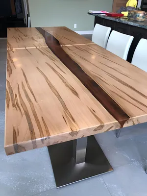 Produktbild von tisch epoxid harz esstisch echtes holz massive möbel wasserfall epoxy konferenz