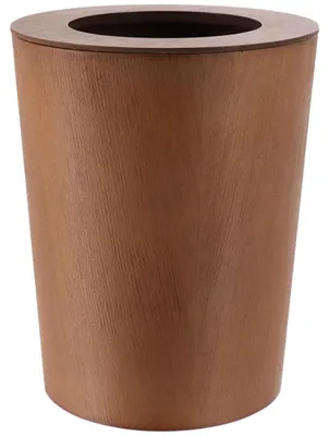 Image de Poubelle en bois aspect chêne 9 l - marron - Tendance
