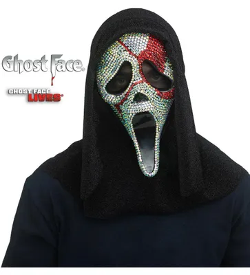 Produktbild von Ghost Face blutige Bling Strassstein Maske
