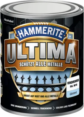Produktbild von Hammerite Metallschutzlack Ultima Ral 9016 verkehrsweiß glänzend 250 ml