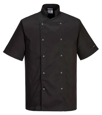 Image de Veste De Cuisine Cumbria Couleur : Noir Taille M - Portwest