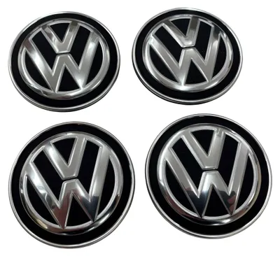 4x Original VW dynamische Nabendeckel Nabenkappe Deckel SPINNER für Alufelgen – Produktansicht