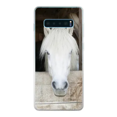 Produktbild von MuchoWow® Handyhülle Schutzhülle Hülle für Samsung Galaxy S10 Lite Pferde - Pferdestall - Regale Silikon Softcase Handy Hülle - Schutz
