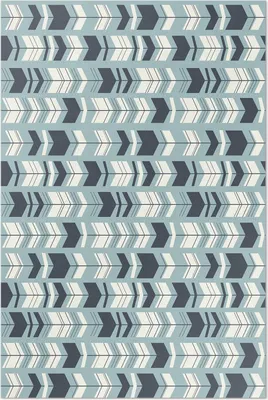 Produktbild von Boho-Pfeile indisches Muster – Vinyl Fußmatte – 150x225 cm – Rutschfest, Pflegeleicht & Langlebig