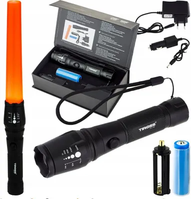 Productafbeelding van Oplaadbare zaklamp Tiross TS-1154 met signaalindicator