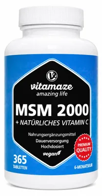 Obrázek produktu pro Msm 2000+Vitamin C Acerola Extract Tablety 365 kapslí