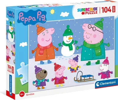 Zdjęcie produktu dla Clementoni Puzzle 104 El. Maxi Super Kolor Peppa Pig - Dla Przedszkolaków