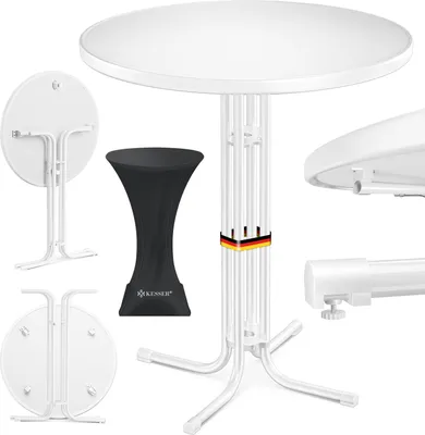 Produktbild von KESSER® Gastro Stehtisch klappbar - Gastronomie Bistrotisch rund - Wetterbeständiger Klapptisch Gartentisch - Runder Partytisch - Hitzebeständig - Stabil und sicher