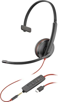Image de POLY Blackwire C3215 Casque monaural + étui de transport (pack)