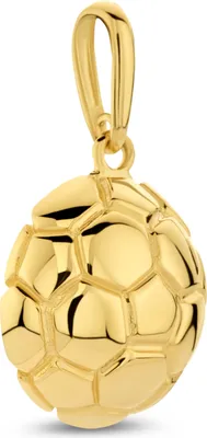 Produktbild von New Bling 9NBG-0709 Gouden Hangertje - Voetbal - 10mm - 14 Karaat - Goud