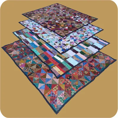Produktbild von Tagesdecke Bett-Überwurf Patchwork-Decke Steppdecke Quilt Überdecke Doppelbett, Motiv 1