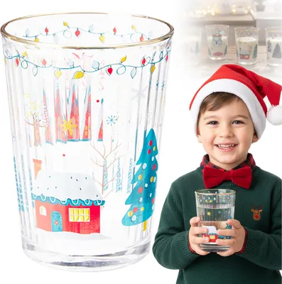 Immagine prodotto di Tazza di vetro da bere natalizia Regalo di Natale in vetro 500 ml