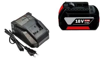 Produktbild von Wiederaufladbare Batterie, 8000mAh Kapazität, kompatibel mit 18V Werkzeugen, 1Stück-Ladegerät, 18V-e
