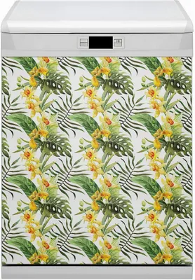 Produktbild von Magnetmatte Geschirrspüle Abwaschbar Küche Magnete  Nachbildung 60x80 cm  - Exotisches Blatt