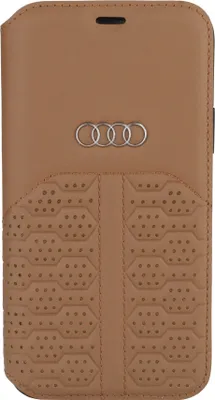 Immagine prodotto di Audi Apple iPhone 12 Mini Marrone Custodia a libro A6 Serie - Vera pelle