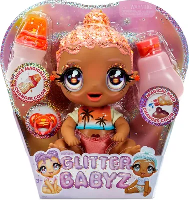 Image de MGA Entertainment 577294EUC - Poupée Babyz à paillettes- Solana Sunburst (Coral Pink/Sunset)