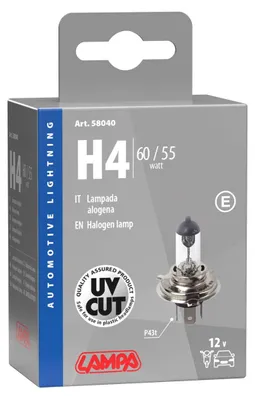 Immagine prodotto di Lampa 12V Lampade alogene - H4 - 60/55W - P43t - 1 pezzo - Blister