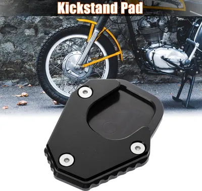 Image de Moto Béquille Extension Agrandisseur Côté Support Patins Noir