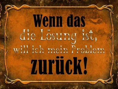 Produktbild von vianmo Holzschild 30x40 cm wenn das Lösung Problem zurück