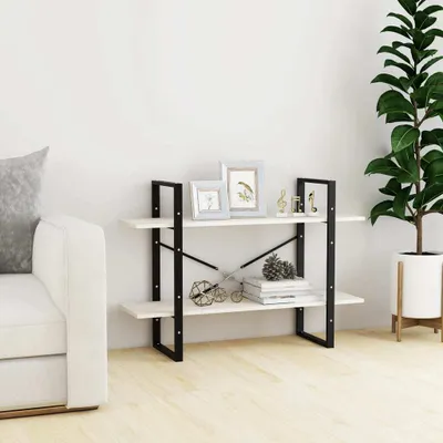 Produktbild von "2026 Promotion" Bücherregal - Standregal - Aktenregal - 2 Böden - Weiß 100x30x70 cm - Massivholz Kiefer - Wohnzimmerschrank CC27193
