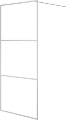 Image de vidaXL Paroi de douche pour passage piétonnier Argent 90x195cm ESG-verre clair