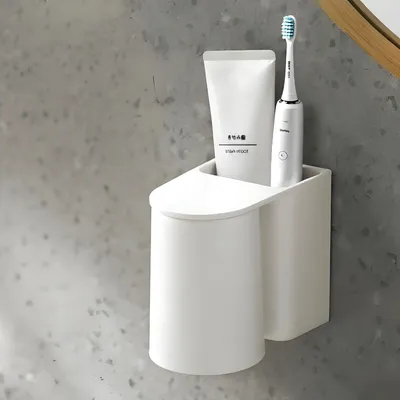 Obrázok produktu pre Nástenný držiak na zubné kefky s hygienickým samovodným dizajnom