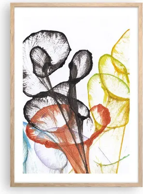 Produktbild von Gerahmtes Poster - Rahmen in heller Eiche - Blumen Abstraktion Surrealismus - 50x70 cm - Wand Bild - Wanddeko - Wandbilder - Kunstposter - Wandposter - Bilderrahmen - Bilder - P2NPA50x70-4444