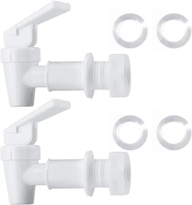 Image de Robinet en plastique sans BPA, lot de 2, filetage de 18 mm, pour cuisine et jardin