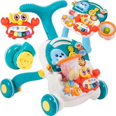 Produktbild von MalPlay Laufwagen 5 in 1 mit Spielzeugen und Piano | Gehfrei Spiel- und Lauflernwagen Lauflernhilfe Gehhilfe Musik | Spielecenter für Babys ab 12 Monaten