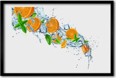 Produktbild von Bild 60x40 MDF-Rahmen, Wandkunst Orangen