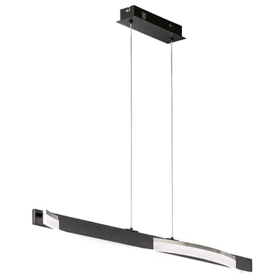 Produktbild von LED-Pendelleuchte - 95 x 100 cm - 1-flammig - Sandschwarz - Metall - höhenverstellbar
