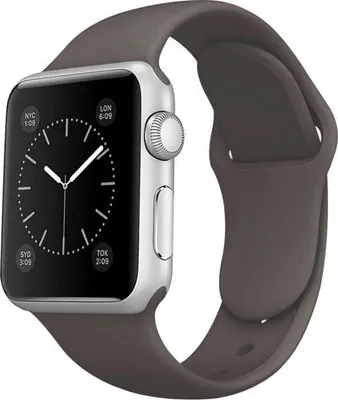 Image de Bracelet sport en caoutchouc pour Apple Watch 4, 5, 6, 7, 8, 9, SE (42/44 mm), graphite
