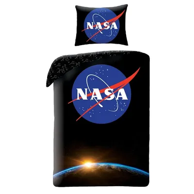 Obrázek produktu pro Bavlněné povlečení 140x200 Nasa černý povlak na polštář 70x90 Děti 13 Halantex