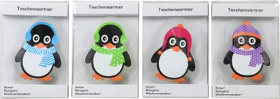 Produktbild von 4er Set Taschenwärmer Pinguin (tolles Wichtelgeschenk) Handwärmer, Taschenheizkissen