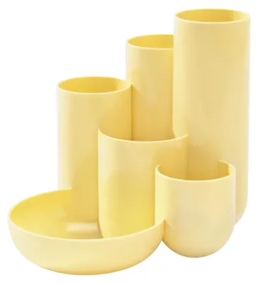 Image de HAN 17480-815 HAN Schreibtisch-Organizer CAMPUS pastellgelb Polystyrol 5 Fächer 13,1 x 15,4 x 13,7 cm