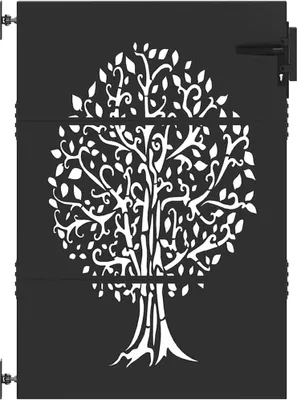 Immagine prodotto di vidaXL Cancello da giardino nero 85 x 150 cm Acciaio verniciato a polvere