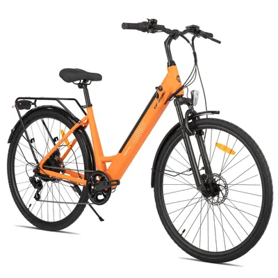 Productafbeelding van Hiland elektrische mountainbike voor volwassenen, 28 inch, met een lichtgewicht aluminium frame, 7 versnellingen, hydraulische schijfremmen, een 250W motor en een 36V accu met 10,4 Ah