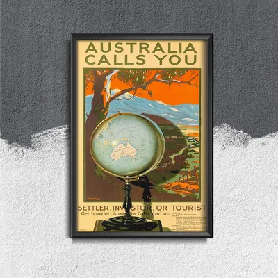 Produktbild von Poster - Canvas - Leinwand - 42 cm x 59,4 cm - Australien ruft Sie